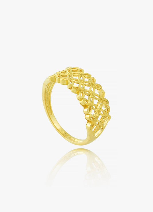 916 Gold Lattice Ring