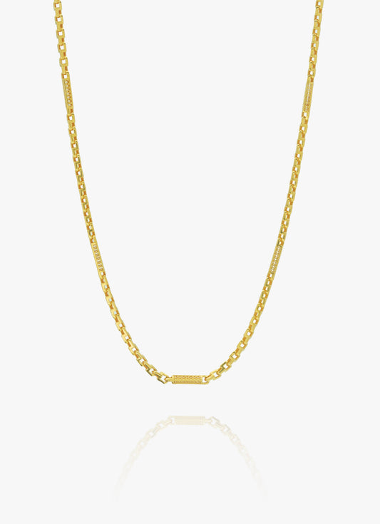916 Gold Solid Tube Box Chain