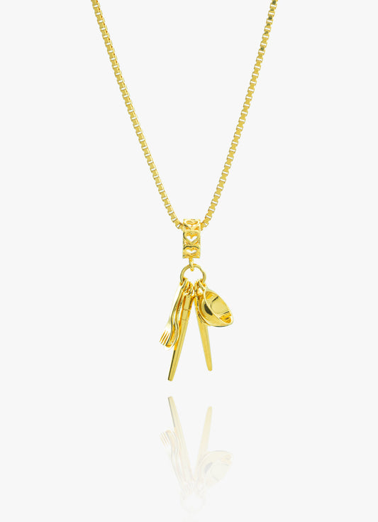 916 Gold Four Treasure Pendant