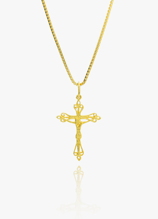 916 Gold Jesus Crucifix Pendant