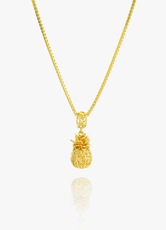 916 Gold Prosperity Pineapple Pendant